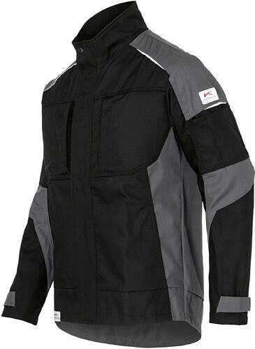 KÜBLER ACTIVIQ cotton+ Jacke 1250, schwarz/anthrazit, Gr. XL 