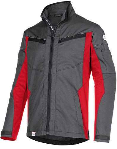 KÜBLER INNOVATIQ Jacke 1230, anthrazit/​mittelrot, Gr. L