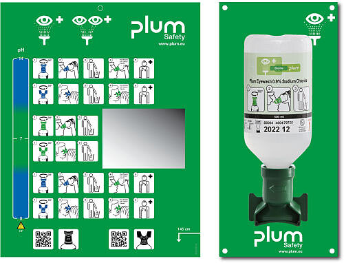 Plum Augenspülstation (1x500 ml Augenspüllösung)