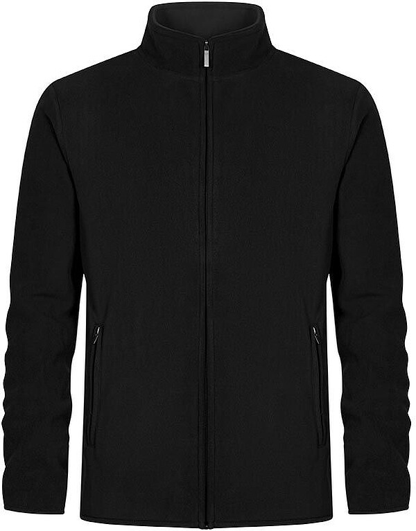 Men’s Double Fleece-​Jacket, black, Gr. L 