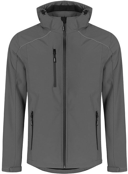 Men’s Softshell-Jacket, steel gray, Gr. XL 