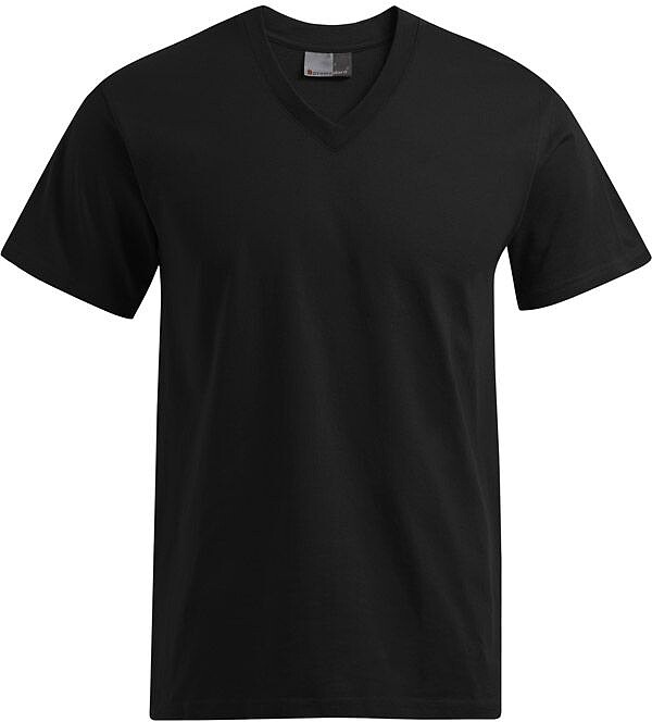 Premium V-Neck-T-Shirt, black, Gr. L 