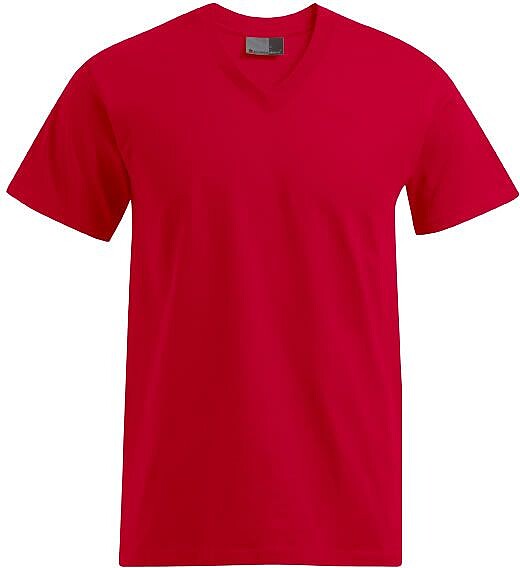 Premium V-Neck-T-Shirt, fire red, Gr. 5XL 