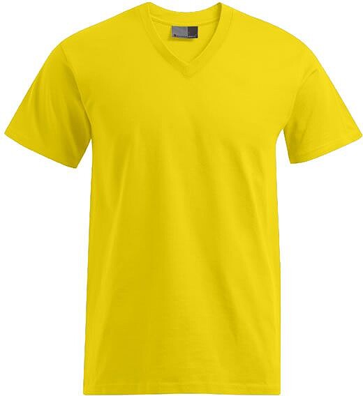 Premium V-Neck-T-Shirt, gold, Gr. 4XL 