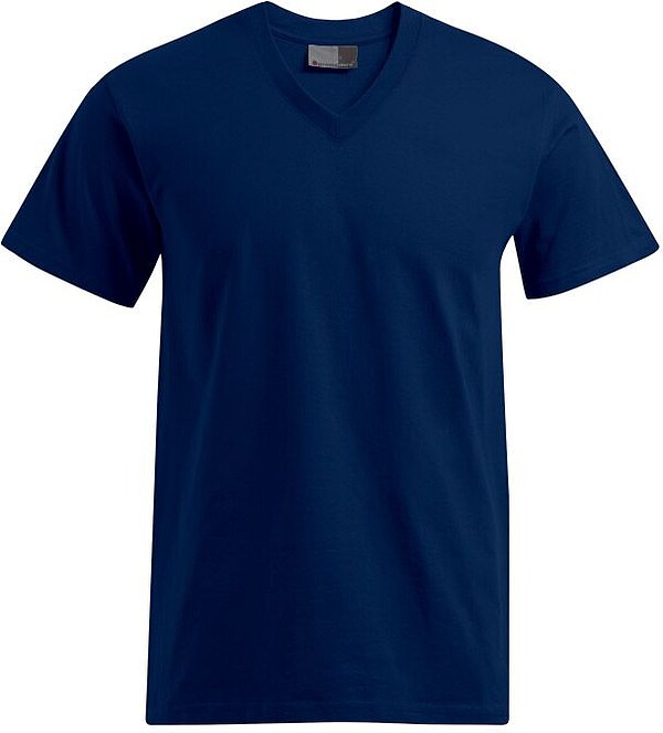 Premium V-Neck-T-Shirt, navy, Gr. 2XL 