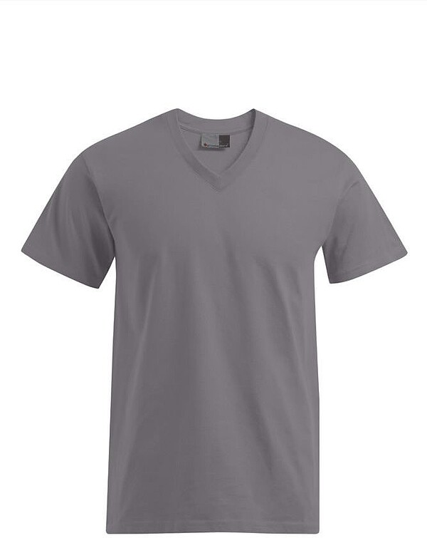 Premium V-Neck-T-Shirt, new light grey, Gr. 3XL 
