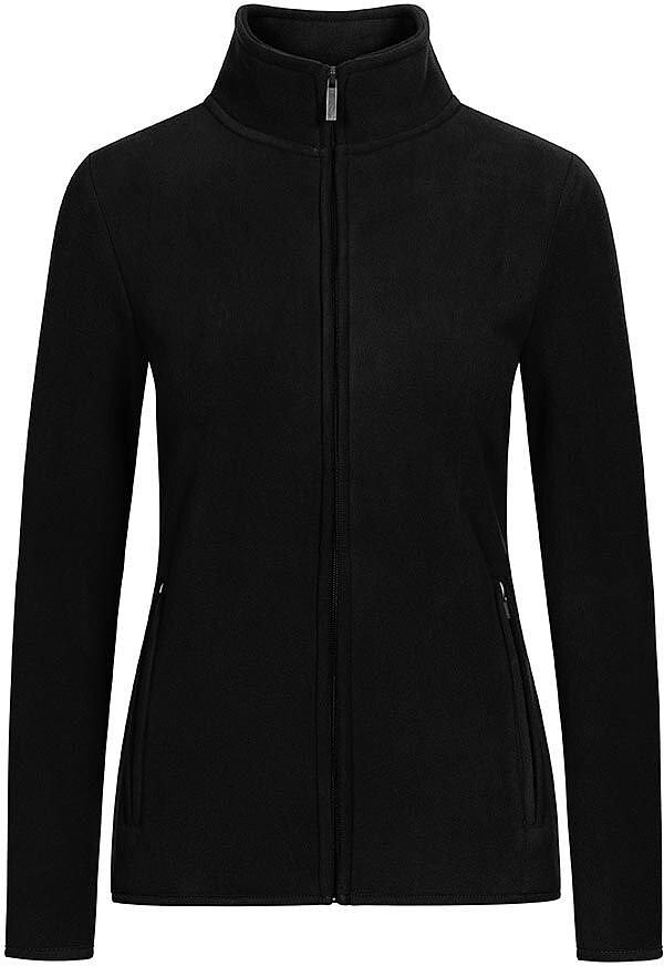 Women’s Double Fleece-Jacket, black, Gr. L 