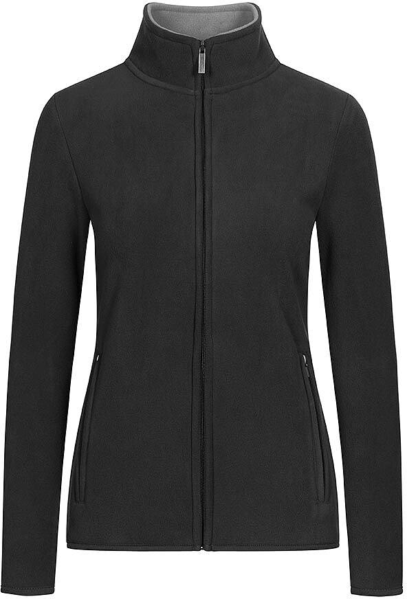 Women’s Double Fleece-Jacket, charcoal-gray, Gr. S 