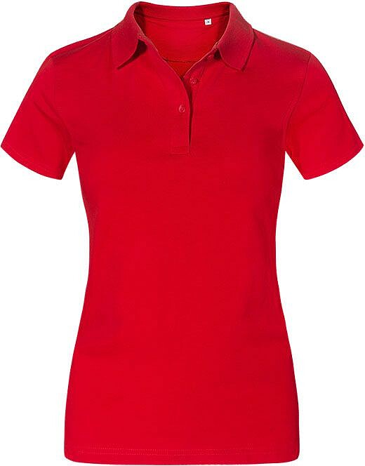 Women’s Jersey Polo-Shirt, fire red, Gr. S 