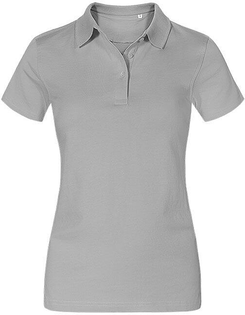 Women’s Jersey Polo-Shirt, new light grey, Gr. 3XL 