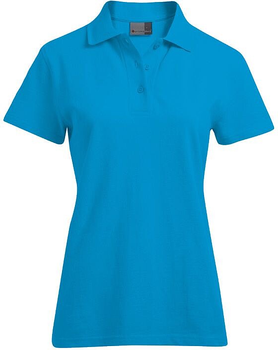 Women’s Superior Polo-Shirt, turquoise, Gr. XL 