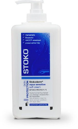 Hautschutzcreme Stokoderm® aqua sensitive, 500 ml 