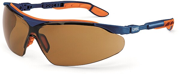 Schutzbrille uvex i-vo 9160.068, PC - braun - blau/orange 