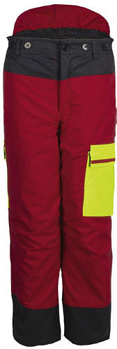 Forstschutz-Bundhose Forest Jack Red, rot/anthrazit/warngelb, Gr. 106/110 