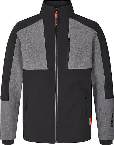 Apparel Colourblock Softshell, schwarz/grau meliert, Gr. L 