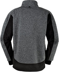 Fleece-Jacke MAINE, schwarz/weiß melange, Gr. XL 