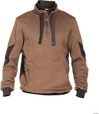 DASSY® Sweatshirt Stellar, lehmbraun/​anthrazitgrau, Gr. 2XL