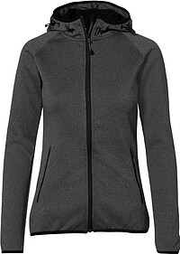 Damen Kapuzen-​Tecjacke Florida 263, anthrazit meliert, Gr. 2XL