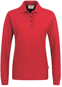 Damen Longsleeve-​Poloshirt Mikralinar® 215, rot, Gr. 2XL