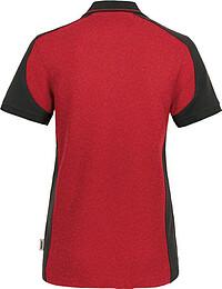Damen Poloshirt Contrast Mikralinar® 239, rot/anthrazit, Gr. 2XL 