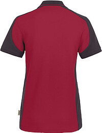 Damen Poloshirt Contrast Mikralinar® 239, weinrot/anthrazit, Gr. 2XL 