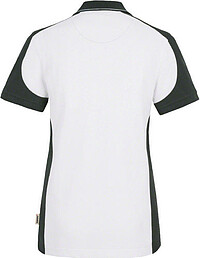 Damen Poloshirt Contrast Mikralinar® 239, weiß/anthrazit, Gr. 3XL 