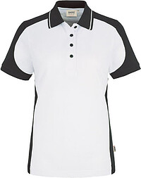 Damen Poloshirt Contrast Mikralinar® 239, weiß/​anthrazit, Gr. M