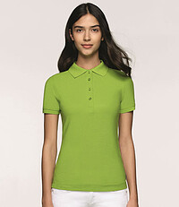 Damen-Poloshirt Mikralinar® 216, grau meliert, Gr. 2XL 