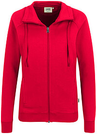 Damen Sweatjacke College 406, rot, Gr. 3XL