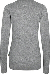 Damen V-Pullover Premium-Cotton 133, grau meliert, Gr. XL 
