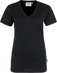 Damen V-​Shirt Classic 126, schwarz, Gr. M