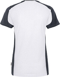 Damen V-Shirt Contrast Mikralinar® 190, weiß/anthrazit, Gr. 3XL 