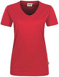 Damen V-​Shirt Mikralinar® 181, rot, Gr. S
