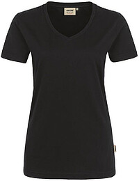 Damen V-​Shirt Mikralinar® 181, schwarz, Gr. L