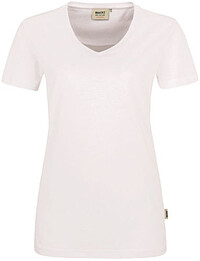 Damen V-​Shirt Mikralinar® 181, weiß, Gr. L