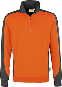 Zip-​Sweatshirt Contrast Mikralinar® 476, orange/​anthrazit, Gr. 2XL