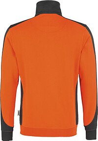 Zip-Sweatshirt Contrast Mikralinar® 476, orange/anthrazit, Gr. 2XL 