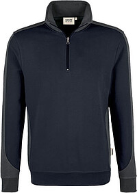 Zip-​Sweatshirt Contrast Mikralinar® 476, tinte/​anthrazit, Gr. 2XL