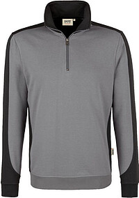 Zip-​Sweatshirt Contrast Mikralinar® 476, titan/​anthrazit, Gr. 4XL