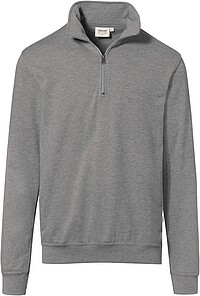 Zip-​Sweatshirt Premium 451, grau meliert, Gr. S