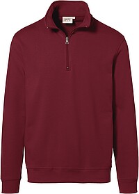 Zip-​Sweatshirt Premium 451, weinrot, Gr. L