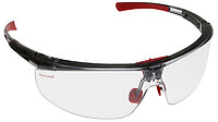 Schutzbrille Adaptec™, normale Größe, PC, klar, HS, rot/​schwarz