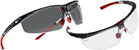 Schutzbrille Adaptec™, schmale Größe, PC, klar, HS, rot/schwarz 