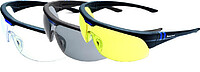 Schutzbrille Millennia® 2G, PC, klar, HC, schwarz/blau 