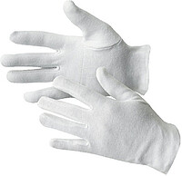 Baumwolltrikot-​Handschuhe schwer, verstärkt, weiß, Gr. 10