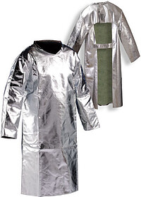 Hitzeschutzfrontalschutzmantel, 260 g/​m², 120 cm, silber, Gr. 48