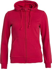 Basic Hoody Full zip ladies, rot, Gr. XL