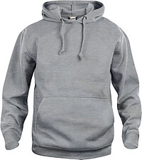 Kapuzen-​Sweatshirt Basic Hoody, grau meliert, Gr. 2XL