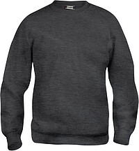 Sweatshirt Basic Roundneck, anthrazit meliert, Gr. 2XL