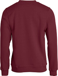 Sweatshirt Basic Roundneck, bordeaux, Gr. M 